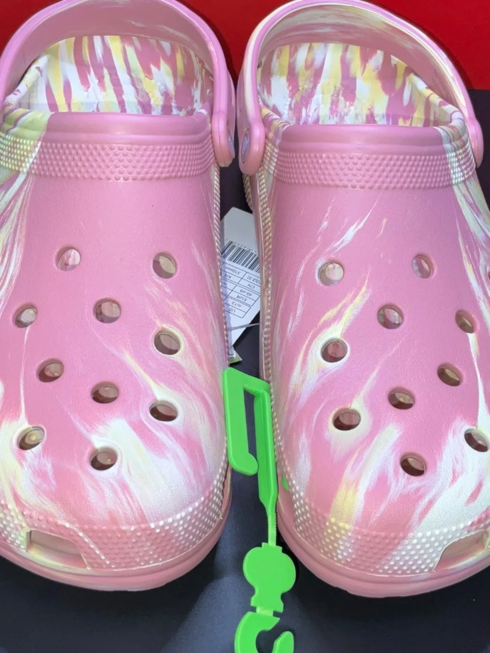 Crocs Classic Marbled Clog in Pink Lemonade/MULTI US Men’s 13/EUR 48-49
